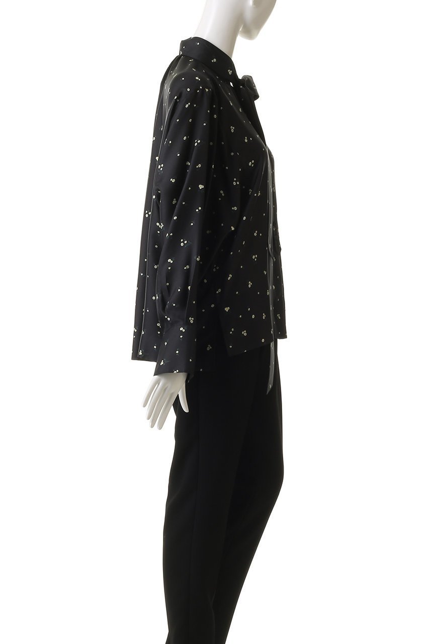 【エブール/ebure】のシルクスモールフラワー ボウタイブラウス 人気、トレンドファッション・服の通販 founy(ファニー) 　ファッション　Fashion　レディースファッション　Fashion for Women　トップス・カットソー　Cut & Sew Tops　シャツ・ブラウス・オフィスカジュアル　Elegant Blouses & Button-Ups　おすすめ　Recommended / Our Picks　インナー　Innerwear　シルク　Silk, 100% Silk　スリーブ　Sleeve, Long Sleeve / Short Sleeve　タートル　Turtleneck, Turtle Collar　モダン　Modern, Contemporary　ロング　Long, Long-Length　エレガント 上品　Elegant　other-3|ID: prp329100004653163 ipo3291000000036214051