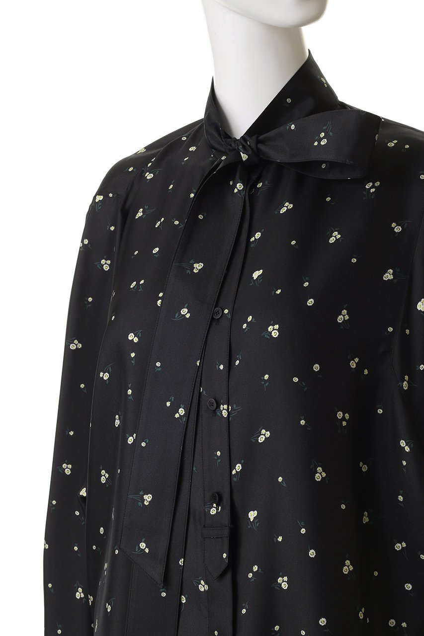 【エブール/ebure】のシルクスモールフラワー ボウタイブラウス 人気、トレンドファッション・服の通販 founy(ファニー) 　ファッション　Fashion　レディースファッション　Fashion for Women　トップス・カットソー　Cut & Sew Tops　シャツ・ブラウス・オフィスカジュアル　Elegant Blouses & Button-Ups　おすすめ　Recommended / Our Picks　インナー　Innerwear　シルク　Silk, 100% Silk　スリーブ　Sleeve, Long Sleeve / Short Sleeve　タートル　Turtleneck, Turtle Collar　モダン　Modern, Contemporary　ロング　Long, Long-Length　エレガント 上品　Elegant　other-5|ID: prp329100004653163 ipo3291000000036214053