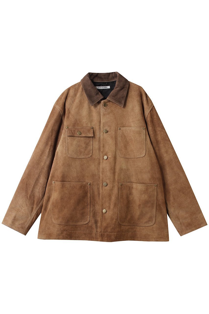 【セブン バイ セブン/SEVEN BY SEVEN / MEN】の【MEN】LEATHER MICHIGAN チョアコート インテリア・キッズ・メンズ・レディースファッション・服の通販 founy(ファニー) 　ファッション　Fashion　メンズファッション　Fashion for Men　ジャケット　Jacket, Outerwear　ブルゾン　Blouson, Bomber Jacket　サンドベージュ|ID: prp329100004653167 ipo3291000000036152419
