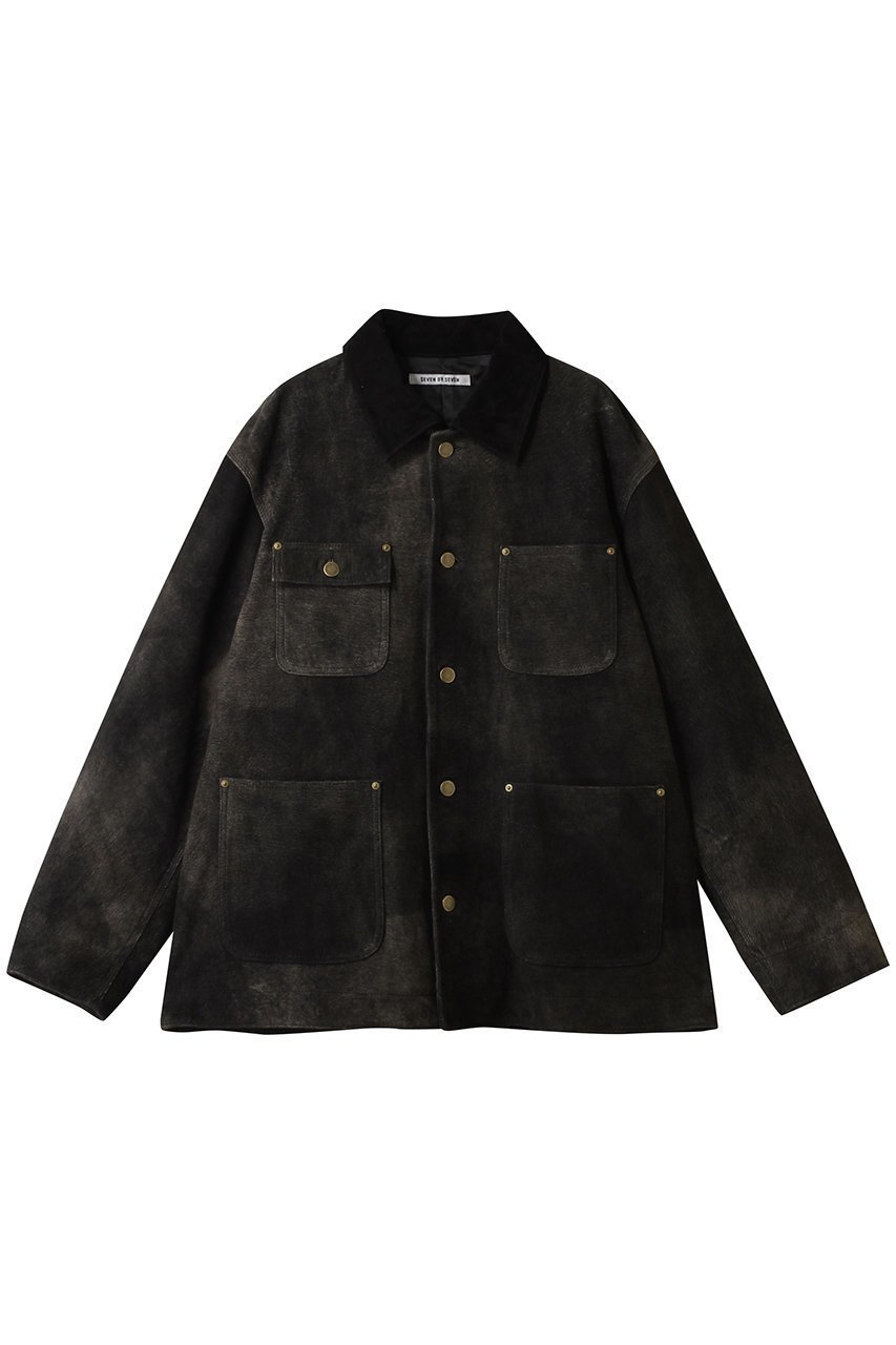 【セブン バイ セブン/SEVEN BY SEVEN / MEN】の【MEN】LEATHER MICHIGAN チョアコート インテリア・キッズ・メンズ・レディースファッション・服の通販 founy(ファニー) 　ファッション　Fashion　メンズファッション　Fashion for Men　ジャケット　Jacket, Outerwear　ブルゾン　Blouson, Bomber Jacket　ブラック|ID: prp329100004653167 ipo3291000000036827429