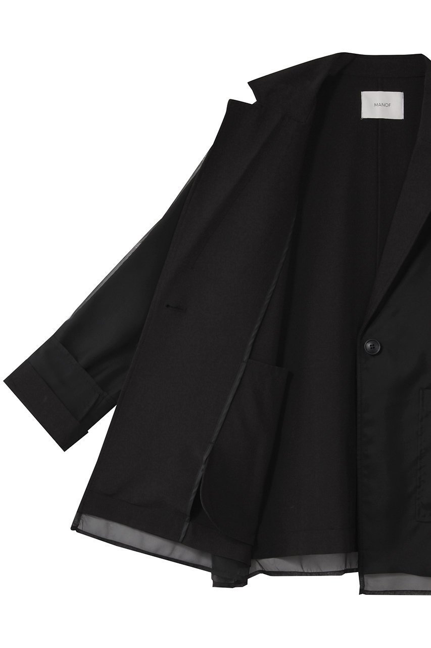 【マノフ/MANOF】のLAYERED SHEER JACKET ジャケット 人気、トレンドファッション・服の通販 founy(ファニー) 　ファッション　Fashion　レディースファッション　Fashion for Women　アウター　Coat / Outerwear Collection　レディースジャケット・軽アウター　Jackets　おすすめ　Recommended / Our Picks　シアー　Sheer, See-Through　ジャケット　Jacket, Outerwear　スラックス　Slacks, Dress Pants　ダウン　Down, Puffer　デニム　Denim, Jeans Material　トレンド　Trend, Trending Now　other-6|ID: prp329100004653171 ipo3291000000036152445