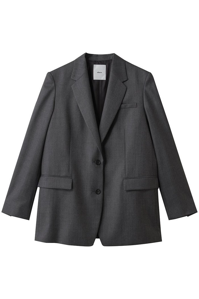 【エブール/ebure】のソフトギャバジン 2釦シングルジャケット インテリア・キッズ・メンズ・レディースファッション・服の通販 founy(ファニー) https://founy.com/ ファッション Fashion レディースファッション Fashion for Women アウター Coat / Outerwear Collection レディースジャケット・軽アウター Jackets ジャケット Jacket, Outerwear ストライプ Stripe, Striped Pattern ブローチ Brooch, Pin Brooch エレガント 上品 Elegant |ID: prp329100004653174 ipo3291000000035967612