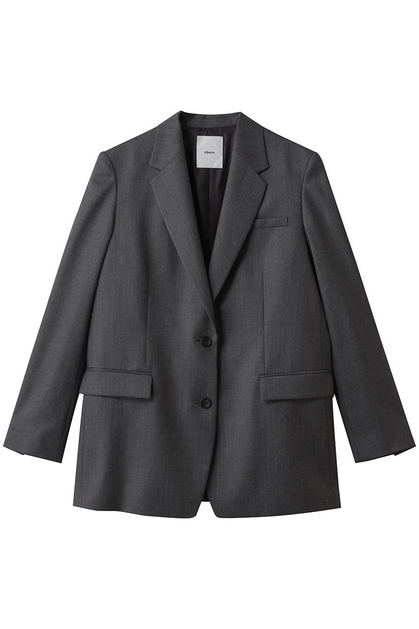 【エブール/ebure】のソフトギャバジン 2釦シングルジャケット 人気、トレンドファッション・服の通販 founy(ファニー) ファッション Fashion レディースファッション Fashion for Women アウター Coat / Outerwear Collection レディースジャケット・軽アウター Jackets ジャケット Jacket, Outerwear ストライプ Stripe, Striped Pattern ブローチ Brooch, Pin Brooch エレガント 上品 Elegant other-1|ID: prp329100004653174 ipo3291000000035967612