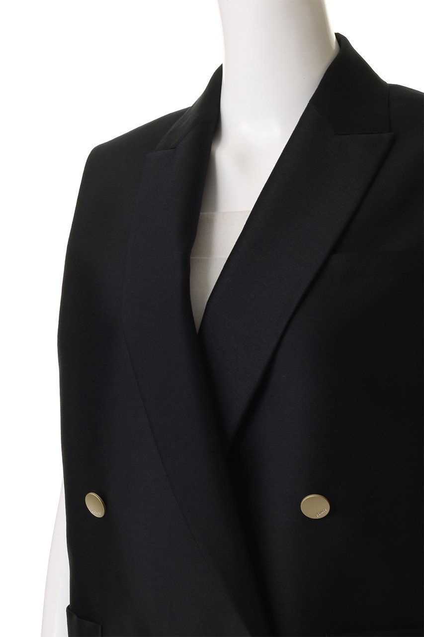 【エブール/ebure】のウールシルクコットン 4釦ダブルジレ 人気、トレンドファッション・服の通販 founy(ファニー) 　ファッション　Fashion　レディースファッション　Fashion for Women　アウター　Coat / Outerwear Collection　レディースジャケット・軽アウター　Jackets　おすすめ　Recommended / Our Picks　シルク　Silk, 100% Silk　ジャケット　Jacket, Outerwear　ダブル　Double, Double-Breasted　ベスト　Vest, Waistcoat　マニッシュ　Mannish, Boyish　エレガント 上品　Elegant　ビジネス 仕事 通勤　Business / Work / Commuting　夏　Summer　春　Spring　S/S・春夏　SS, Spring/Summer, Warm Season　A/W・秋冬　Autumn/Winter　other-5|ID: prp329100004653175 ipo3291000000035967635