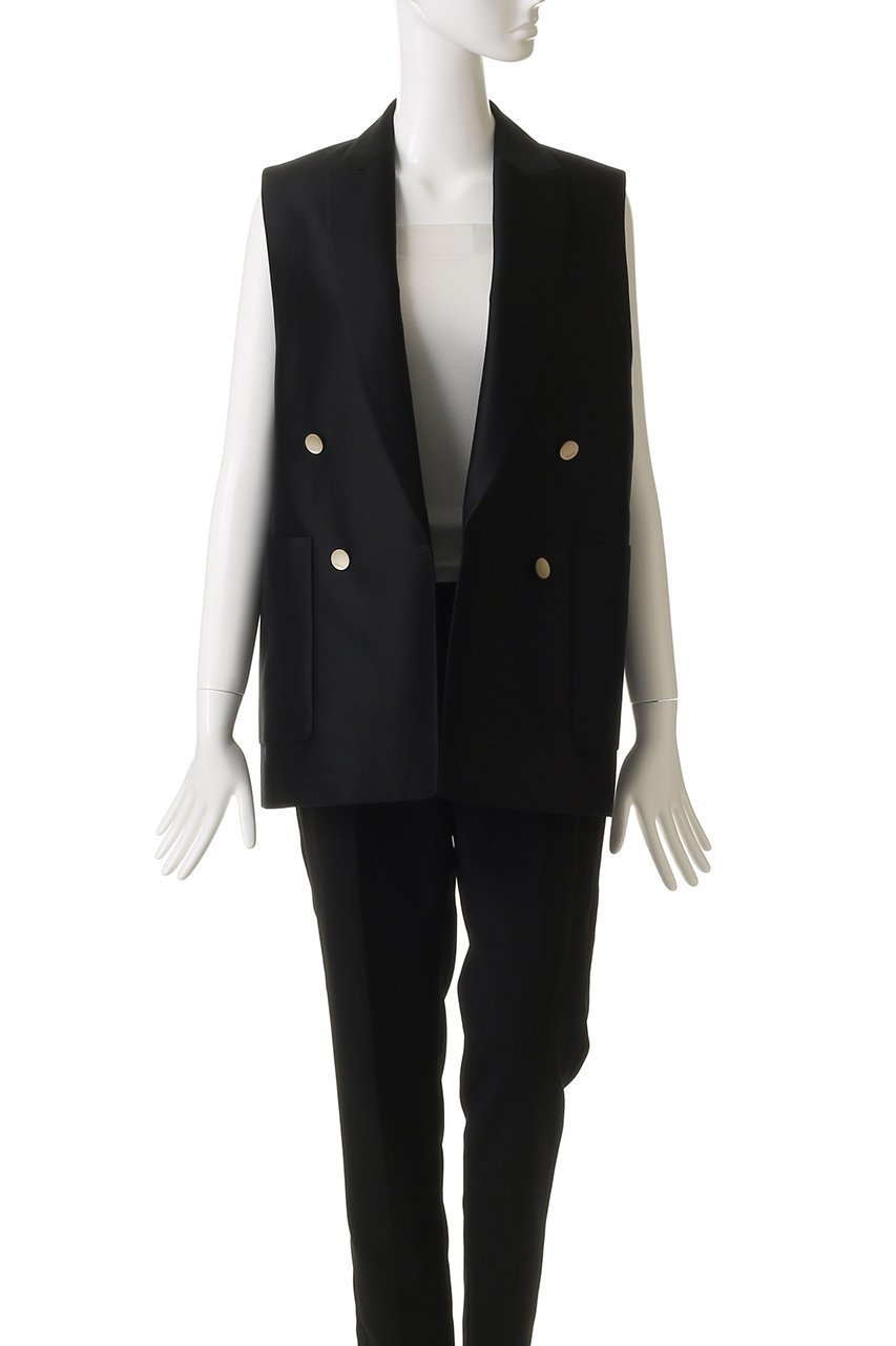 【エブール/ebure】のウールシルクコットン 4釦ダブルジレ 人気、トレンドファッション・服の通販 founy(ファニー) 　ファッション　Fashion　レディースファッション　Fashion for Women　アウター　Coat / Outerwear Collection　レディースジャケット・軽アウター　Jackets　おすすめ　Recommended / Our Picks　シルク　Silk, 100% Silk　ジャケット　Jacket, Outerwear　ダブル　Double, Double-Breasted　ベスト　Vest, Waistcoat　マニッシュ　Mannish, Boyish　エレガント 上品　Elegant　ビジネス 仕事 通勤　Business / Work / Commuting　夏　Summer　春　Spring　S/S・春夏　SS, Spring/Summer, Warm Season　A/W・秋冬　Autumn/Winter　other-7|ID: prp329100004653175 ipo3291000000035967638