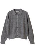 【エブール/ebure】のアイレットポイントニット 襟付カーディガン チャコールグレー|ID: prp329100004653180 ipo3291000000035967659