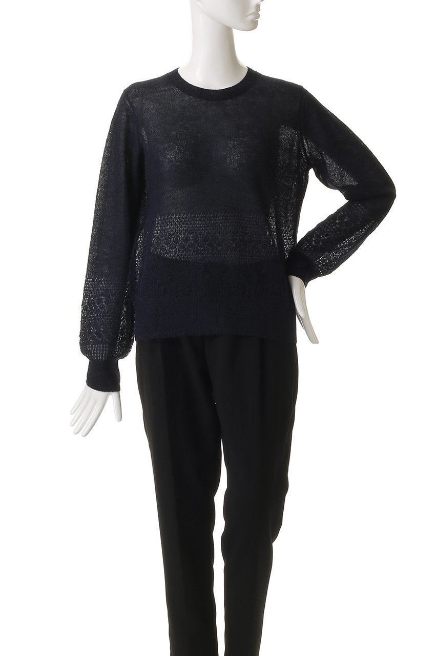 【エブール/ebure】のアイレットポイントニット クルーネックプルオーバー 人気、トレンドファッション・服の通販 founy(ファニー) ファッション Fashion レディースファッション Fashion for Women トップス・カットソー Cut & Sew Tops ニット Knit Tops & Sweaters カジュアルプルオーバー・ニットトップス Pullovers & Knit Tops / Casual Pullovers おすすめ Recommended / Our Picks シアー Sheer, See-Through タンク Tank Top, Sleeveless Top エレガント 上品 Elegant 透かし Cut-Out, Lacework other-2|ID: prp329100004653181 ipo3291000000035299032