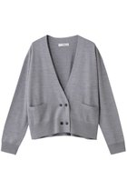 【エブール/ebure】のハイゲージウールシルクカシミア Vネックニットカーディガン 人気、トレンドファッション・服の通販 founy(ファニー) ファッション Fashion レディースファッション Fashion for Women トップス・カットソー Cut & Sew Tops ニット Knit Tops & Sweaters カーディガン・羽織り Layered Style Cardigans Vネックトップス V-Neck Tops / V-Cut Neckline Shirts アイレット Eyelet Lace エレガント 上品 Elegant カーディガン Cardigan, Knitwear シルク Silk, 100% Silk デニム Denim, Jeans Material ベーシック Basic, Essential thumbnail ライトグレー|ID: prp329100004653183 ipo3291000000035799493