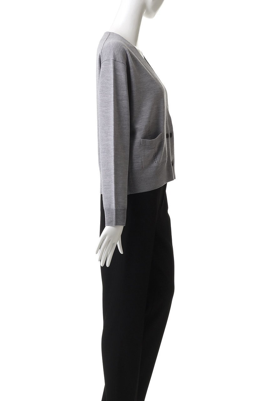 【エブール/ebure】のハイゲージウールシルクカシミア Vネックニットカーディガン 人気、トレンドファッション・服の通販 founy(ファニー) ファッション Fashion レディースファッション Fashion for Women トップス・カットソー Cut & Sew Tops ニット Knit Tops & Sweaters カーディガン・羽織り Layered Style Cardigans Vネックトップス V-Neck Tops / V-Cut Neckline Shirts アイレット Eyelet Lace エレガント 上品 Elegant カーディガン Cardigan, Knitwear シルク Silk, 100% Silk デニム Denim, Jeans Material ベーシック Basic, Essential other-3|ID: prp329100004653183 ipo3291000000036075903