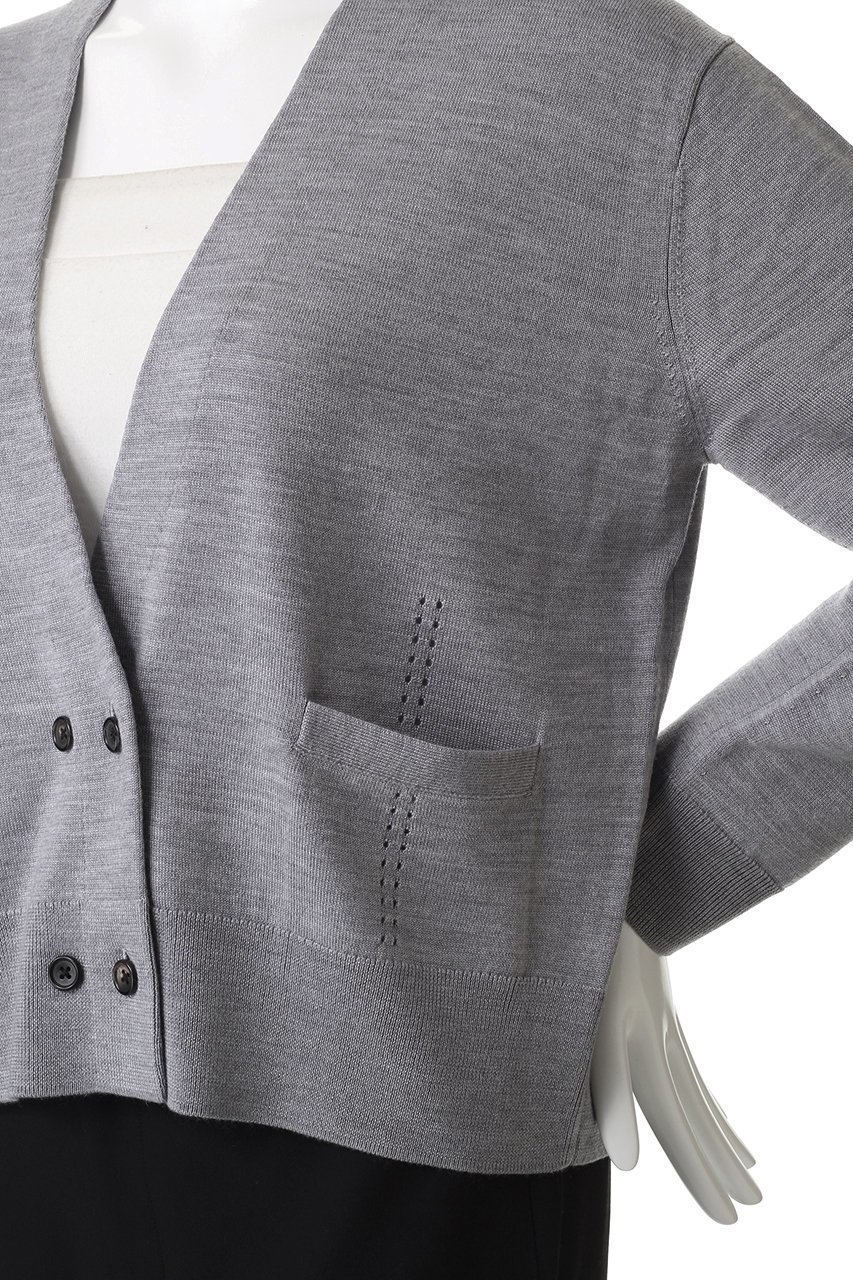 【エブール/ebure】のハイゲージウールシルクカシミア Vネックニットカーディガン 人気、トレンドファッション・服の通販 founy(ファニー) ファッション Fashion レディースファッション Fashion for Women トップス・カットソー Cut & Sew Tops ニット Knit Tops & Sweaters カーディガン・羽織り Layered Style Cardigans Vネックトップス V-Neck Tops / V-Cut Neckline Shirts アイレット Eyelet Lace エレガント 上品 Elegant カーディガン Cardigan, Knitwear シルク Silk, 100% Silk デニム Denim, Jeans Material ベーシック Basic, Essential other-5|ID: prp329100004653183 ipo3291000000036075905