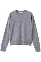 【エブール/ebure】のハイゲージウールシルクカシミア クルーネックニットプルオーバー ライトグレー|ID: prp329100004653185 ipo3291000000035967683