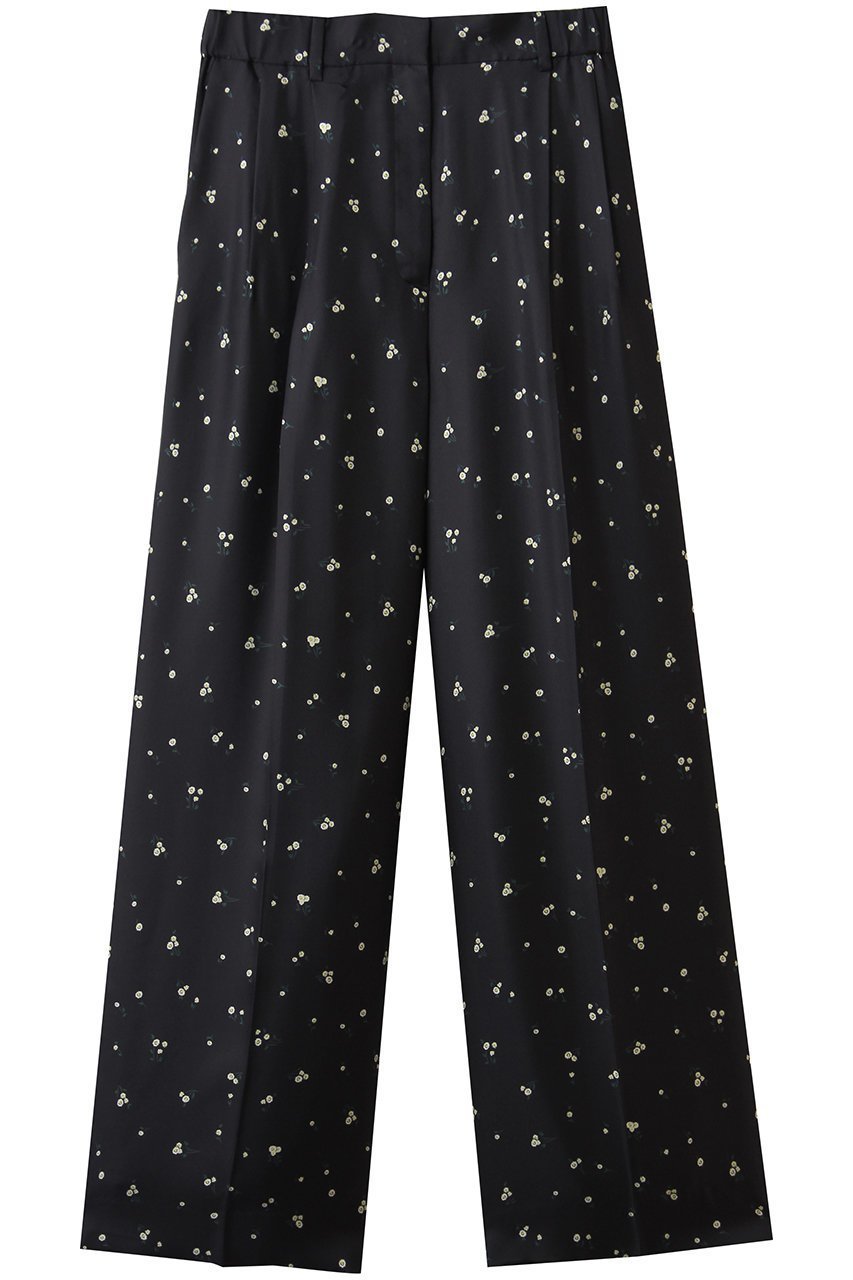 【エブール/ebure】のシルクスモールフラワー ワイドパンツ インテリア・キッズ・メンズ・レディースファッション・服の通販 founy(ファニー) 　ファッション　Fashion　レディースファッション　Fashion for Women　パンツ　Pants & Trousers　おすすめ　Recommended / Our Picks　パッチ　Patch, Appliqué　プリント　Print, Printed Pattern　ポケット　Pocket, Pocket Detail　モダン　Modern, Contemporary　ワイド　Wide, Wide Fit　エレガント 上品　Elegant　再入荷　Restock / Back in Stock　ネイビー|ID: prp329100004653201 ipo3291000000035799630