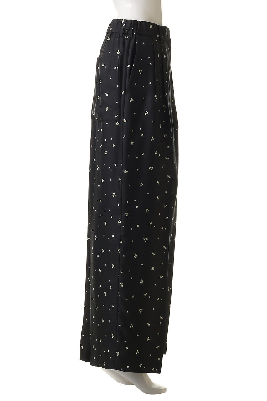 【エブール/ebure】のシルクスモールフラワー ワイドパンツ 人気、トレンドファッション・服の通販 founy(ファニー) 　ファッション　Fashion　レディースファッション　Fashion for Women　パンツ　Pants & Trousers　おすすめ　Recommended / Our Picks　パッチ　Patch, Appliqué　プリント　Print, Printed Pattern　ポケット　Pocket, Pocket Detail　モダン　Modern, Contemporary　ワイド　Wide, Wide Fit　エレガント 上品　Elegant　再入荷　Restock / Back in Stock　other-3|ID: prp329100004653201 ipo3291000000035799633