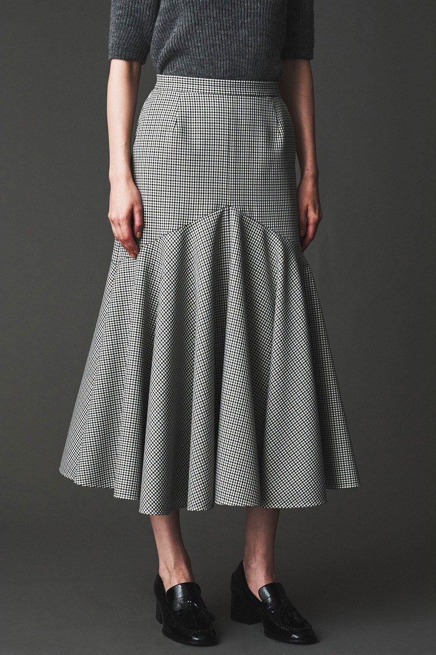 【オブリオ/AUBRIOT】のチェックマーメイドスカート 人気、トレンドファッション・服の通販 founy(ファニー) 　ファッション　Fashion　レディースファッション　Fashion for Women　スカート　Skirts　ロングスカート　Long Skirts / Maxi & Midi Skirts　イタリア　Italy　エレガント 上品　Elegant　チェック　Check, Plaid, Tartan　バランス　Balance, Style Balance　フォルム　Silhouette, Form　マーメイド　Mermaid, Fishtail Silhouette　ラグジュアリー　Luxury, Elegant　ロング　Long, Long-Length　 other-1|ID: prp329100004653203 ipo3291000000033868721