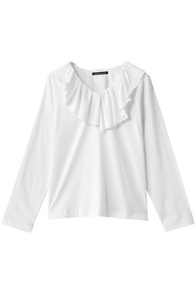 【ミズイロ インド/mizuiro ind】 fill collar long slv P/O プルオーバー人気、トレンドファッション・服の通販 founy(ファニー) ファッション Fashion レディースファッション Fashion for Women トップス・カットソー Cut & Sew Tops シャツ・ブラウス・オフィスカジュアル Elegant Blouses & Button-Ups ロングTシャツ・Tシャツ Longline T-Shirts & Tees カジュアルプルオーバー・ニットトップス Pullovers & Knit Tops / Casual Pullovers カットソー・ベーシックTシャツ Cut-and-Sewn Tops / Stretch Tees & Basics 2025年 2025 2025-2026秋冬・A/W Autumn/Winter 2025–26 AW25–26 カットソー Cut and Sewn Top ジャケット Jacket, Outerwear スリーブ Sleeve, Long Sleeve / Short Sleeve フリル Frill, Ruffle ロング Long, Long-Length A/W・秋冬 Autumn/Winter |ID:prp329100004653946