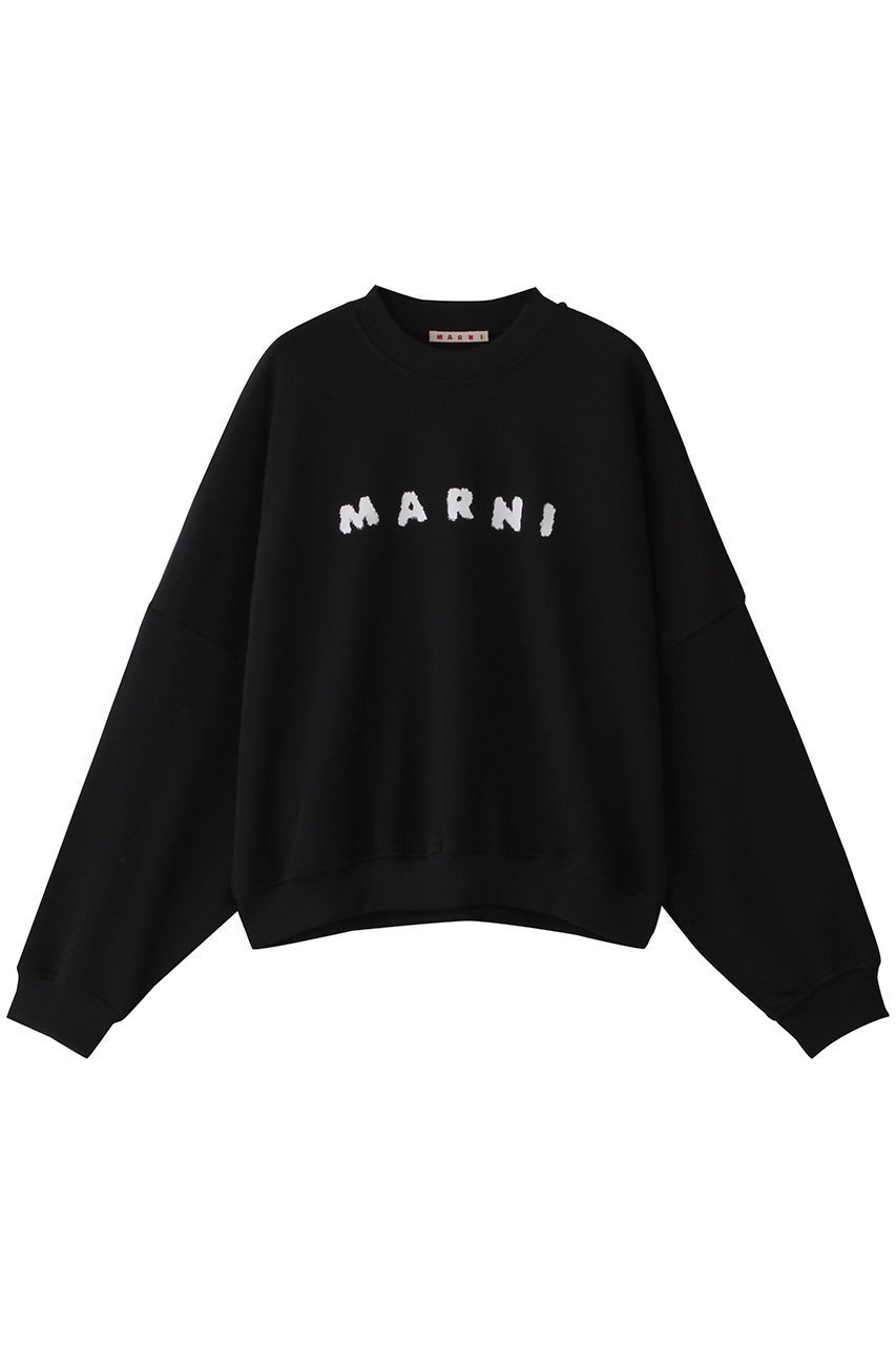 【マルニ/MARNI】のコットンロゴスウェット 人気、トレンドファッション・服の通販 founy(ファニー) 　ファッション　Fashion　レディースファッション　Fashion for Women　トップス・カットソー　Cut & Sew Tops　シャツ・ブラウス・オフィスカジュアル　Elegant Blouses & Button-Ups　レディースパーカー・カジュアルフーディー　Casual Hoodies & Sweatshirts　ロングTシャツ・Tシャツ　Longline T-Shirts & Tees　スウェット・クルーネックトップス　Sweatshirts & Crewnecks / Relaxed Fit Sweat Tops　カットソー・ベーシックTシャツ　Cut-and-Sewn Tops / Stretch Tees & Basics　2025年　2025　2025-2026秋冬・A/W　Autumn/Winter 2025–26 AW25–26　スウェット / スエット　Sweatshirt, Sweatwear　A/W・秋冬　Autumn/Winter　 other-1|ID: prp329100004653948 ipo3291000000033639600
