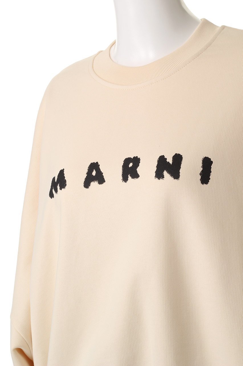 【マルニ/MARNI】のコットンロゴスウェット 人気、トレンドファッション・服の通販 founy(ファニー) 　ファッション　Fashion　レディースファッション　Fashion for Women　トップス・カットソー　Cut & Sew Tops　シャツ・ブラウス・オフィスカジュアル　Elegant Blouses & Button-Ups　レディースパーカー・カジュアルフーディー　Casual Hoodies & Sweatshirts　ロングTシャツ・Tシャツ　Longline T-Shirts & Tees　スウェット・クルーネックトップス　Sweatshirts & Crewnecks / Relaxed Fit Sweat Tops　カットソー・ベーシックTシャツ　Cut-and-Sewn Tops / Stretch Tees & Basics　2025年　2025　2025-2026秋冬・A/W　Autumn/Winter 2025–26 AW25–26　スウェット / スエット　Sweatshirt, Sweatwear　A/W・秋冬　Autumn/Winter　other-5|ID: prp329100004653948 ipo3291000000033639606