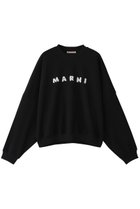 【マルニ/MARNI】のコットンロゴスウェット 人気、トレンドファッション・服の通販 founy(ファニー) ファッション Fashion レディースファッション Fashion for Women トップス・カットソー Cut & Sew Tops シャツ・ブラウス・オフィスカジュアル Elegant Blouses & Button-Ups レディースパーカー・カジュアルフーディー Casual Hoodies & Sweatshirts ロングTシャツ・Tシャツ Longline T-Shirts & Tees スウェット・クルーネックトップス Sweatshirts & Crewnecks / Relaxed Fit Sweat Tops カットソー・ベーシックTシャツ Cut-and-Sewn Tops / Stretch Tees & Basics スウェット / スエット Sweatshirt, Sweatwear thumbnail ブラック|ID: prp329100004653948 ipo3291000000036182225