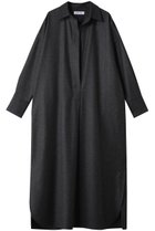 【サクラ/SACRA】のカシミアフラノシャツワンピース チャコール|ID:prp329100004653949