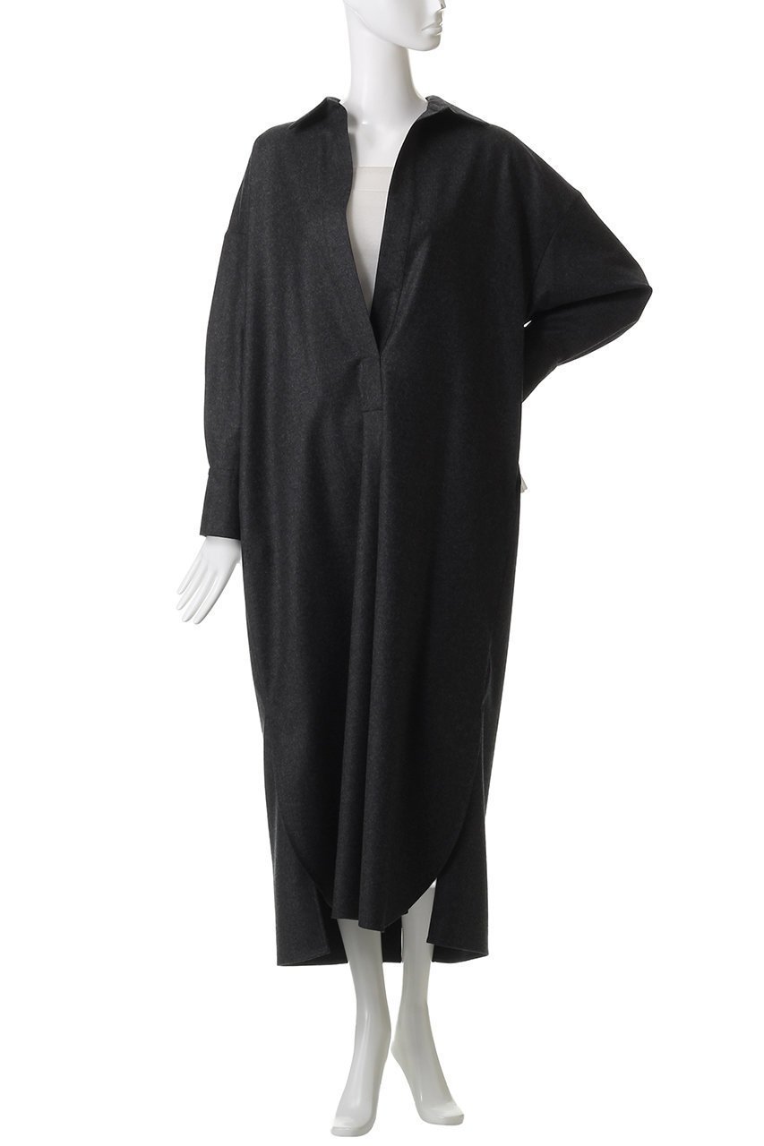 【サクラ/SACRA】のカシミアフラノシャツワンピース 人気、トレンドファッション・服の通販 founy(ファニー) 　ファッション　Fashion　レディースファッション　Fashion for Women　ワンピース　Dresses　シャツワンピース / 1枚で着映えコーデ　Shirt Dresses　チュニック　Tunic Tops & Dresses　2025年　2025　2025-2026秋冬・A/W　Autumn/Winter 2025–26 AW25–26　インナー　Innerwear　スキッパー　Skipper, Open Collar　チュニック　Tunic, Long Top　フロント　Front, Front Design　ヨーク　Yoke, Yoke Design　ロング　Long, Long-Length　A/W・秋冬　Autumn/Winter　other-2|ID: prp329100004653949 ipo3291000000033639609