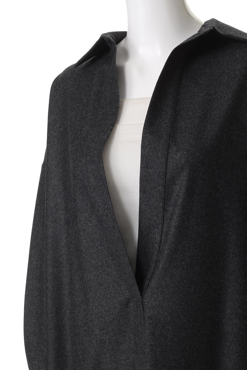 【サクラ/SACRA】のカシミアフラノシャツワンピース 人気、トレンドファッション・服の通販 founy(ファニー) 　ファッション　Fashion　レディースファッション　Fashion for Women　ワンピース　Dresses　シャツワンピース / 1枚で着映えコーデ　Shirt Dresses　チュニック　Tunic Tops & Dresses　2025年　2025　2025-2026秋冬・A/W　Autumn/Winter 2025–26 AW25–26　インナー　Innerwear　スキッパー　Skipper, Open Collar　チュニック　Tunic, Long Top　フロント　Front, Front Design　ヨーク　Yoke, Yoke Design　ロング　Long, Long-Length　A/W・秋冬　Autumn/Winter　other-5|ID: prp329100004653949 ipo3291000000033639612