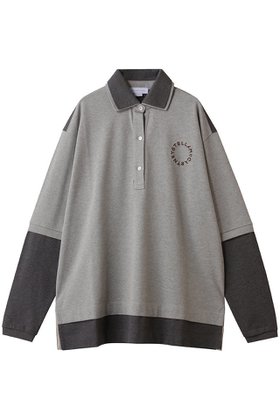【ステラ マッカートニー/STELLA McCARTNEY】のダブルレイヤードオーバーサイズポロ 人気、トレンドファッション・服の通販 founy(ファニー) ファッション Fashion レディースファッション Fashion for Women トップス・カットソー Cut & Sew Tops シャツ・ブラウス・オフィスカジュアル Elegant Blouses & Button-Ups ポロシャツ・きれいめカジュアル Smart-Casual Polo Tops 2025年 2025 2025-2026秋冬・A/W Autumn/Winter 2025–26 AW25–26 サークル Circle, Round Design スラックス Slacks, Dress Pants デニム Denim, Jeans Material ポロシャツ Polo Shirt, Collared Tee A/W・秋冬 Autumn/Winter |ID:prp329100004653950