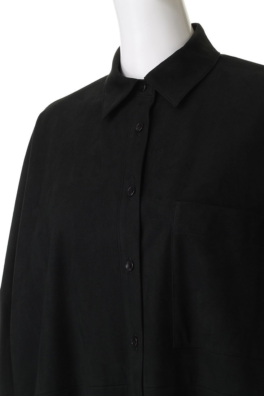【サクラ/SACRA】のプレミアムシンセティックスエードシャツ 人気、トレンドファッション・服の通販 founy(ファニー) 　ファッション　Fashion　レディースファッション　Fashion for Women　トップス・カットソー　Cut & Sew Tops　シャツ・ブラウス・オフィスカジュアル　Elegant Blouses & Button-Ups　2025年　2025　2025-2026秋冬・A/W　Autumn/Winter 2025–26 AW25–26　なめらか　Smooth, Silky Texture　ショルダー　Shoulder, Shoulder Strap　スリーブ　Sleeve, Long Sleeve / Short Sleeve　ドロップ　Drop Shoulder, Dropped Style　ロング　Long, Long-Length　A/W・秋冬　Autumn/Winter　other-5|ID: prp329100004653951 ipo3291000000033639627