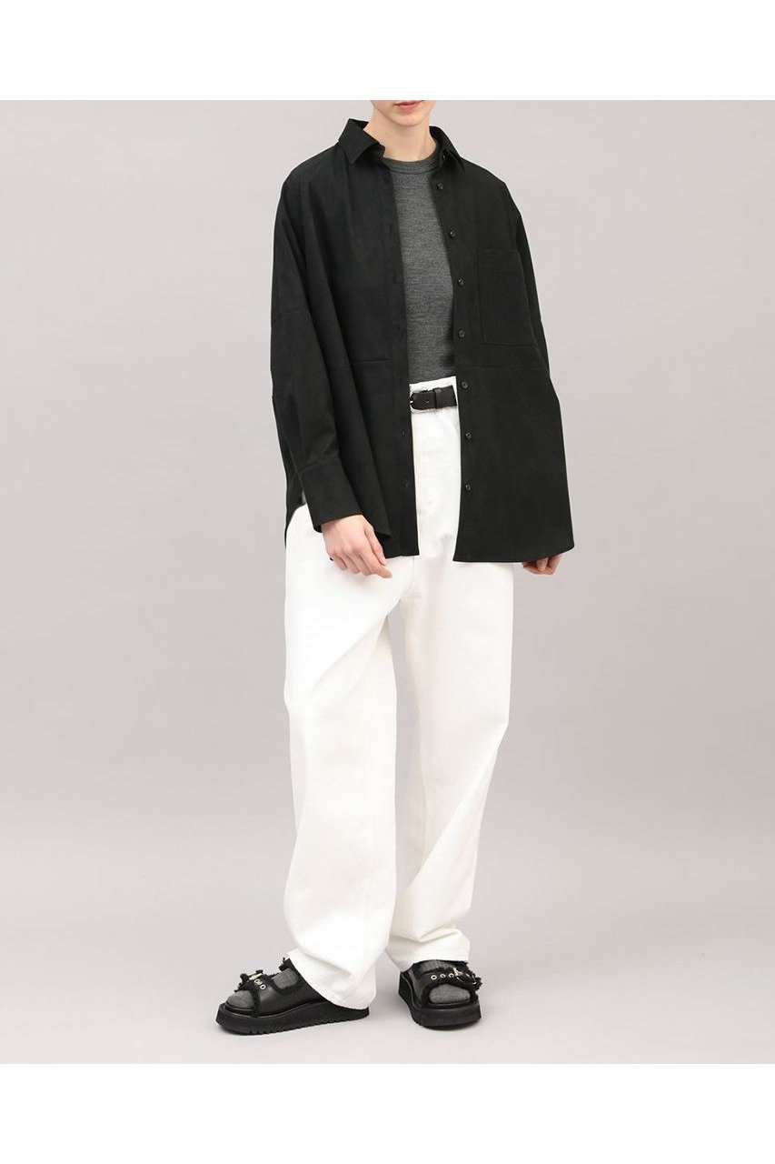 【サクラ/SACRA】のプレミアムシンセティックスエードシャツ 人気、トレンドファッション・服の通販 founy(ファニー) 　ファッション　Fashion　レディースファッション　Fashion for Women　トップス・カットソー　Cut & Sew Tops　シャツ・ブラウス・オフィスカジュアル　Elegant Blouses & Button-Ups　2025年　2025　2025-2026秋冬・A/W　Autumn/Winter 2025–26 AW25–26　なめらか　Smooth, Silky Texture　ショルダー　Shoulder, Shoulder Strap　スリーブ　Sleeve, Long Sleeve / Short Sleeve　ドロップ　Drop Shoulder, Dropped Style　ロング　Long, Long-Length　A/W・秋冬　Autumn/Winter　other-7|ID: prp329100004653951 ipo3291000000033639629