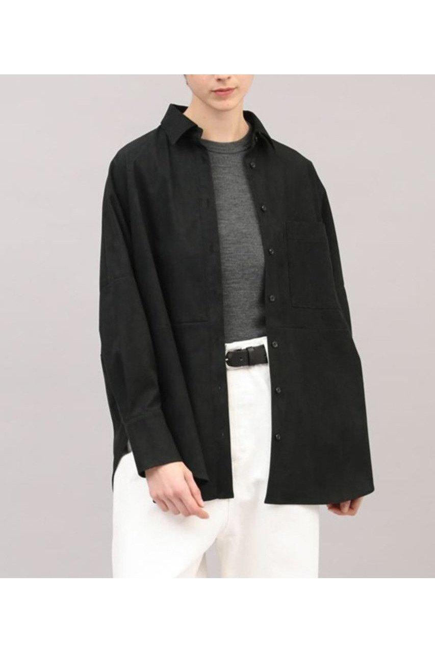 【サクラ/SACRA】のプレミアムシンセティックスエードシャツ 人気、トレンドファッション・服の通販 founy(ファニー) 　ファッション　Fashion　レディースファッション　Fashion for Women　トップス・カットソー　Cut & Sew Tops　シャツ・ブラウス・オフィスカジュアル　Elegant Blouses & Button-Ups　2025年　2025　2025-2026秋冬・A/W　Autumn/Winter 2025–26 AW25–26　なめらか　Smooth, Silky Texture　ショルダー　Shoulder, Shoulder Strap　スリーブ　Sleeve, Long Sleeve / Short Sleeve　ドロップ　Drop Shoulder, Dropped Style　ロング　Long, Long-Length　A/W・秋冬　Autumn/Winter　other-8|ID: prp329100004653951 ipo3291000000033639630