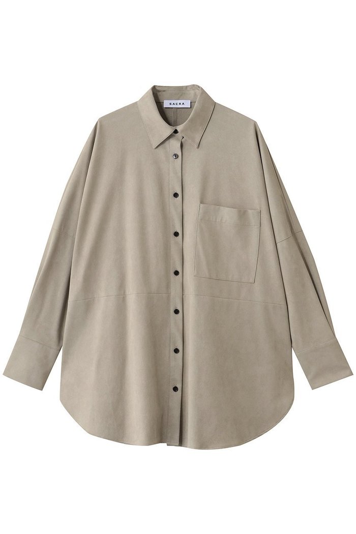 【サクラ/SACRA】のプレミアムシンセティックスエードシャツ インテリア・キッズ・メンズ・レディースファッション・服の通販 founy(ファニー) https://founy.com/ ファッション Fashion レディースファッション Fashion for Women トップス・カットソー Cut & Sew Tops シャツ・ブラウス・オフィスカジュアル Elegant Blouses & Button-Ups なめらか Smooth, Silky Texture ショルダー Shoulder, Shoulder Strap スリーブ Sleeve, Long Sleeve / Short Sleeve ドロップ Drop Shoulder, Dropped Style ロング Long, Long-Length |ID: prp329100004653951 ipo3291000000036084877