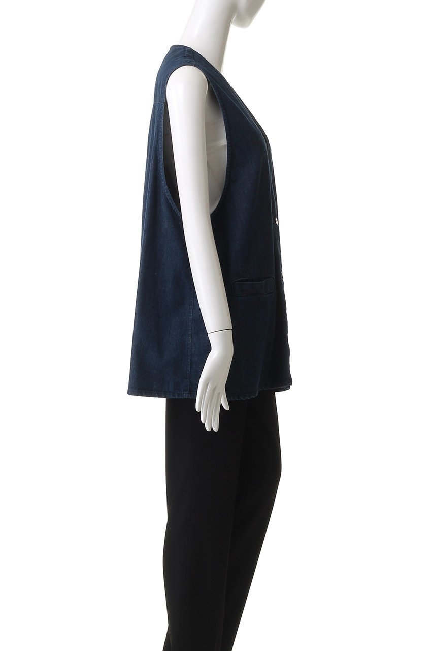 【ミズイロ インド/mizuiro ind】のデニムベスト 人気、トレンドファッション・服の通販 founy(ファニー) 　ファッション　Fashion　レディースファッション　Fashion for Women　アウター　Coat / Outerwear Collection　レディースジャケット・軽アウター　Jackets　カットソー　Cut and Sewn Top　ジャケット　Jacket, Outerwear　デニム　Denim, Jeans Material　フロント　Front, Front Design　ベスト　Vest, Waistcoat　ポケット　Pocket, Pocket Detail　other-3|ID: prp329100004653952 ipo3291000000036521364