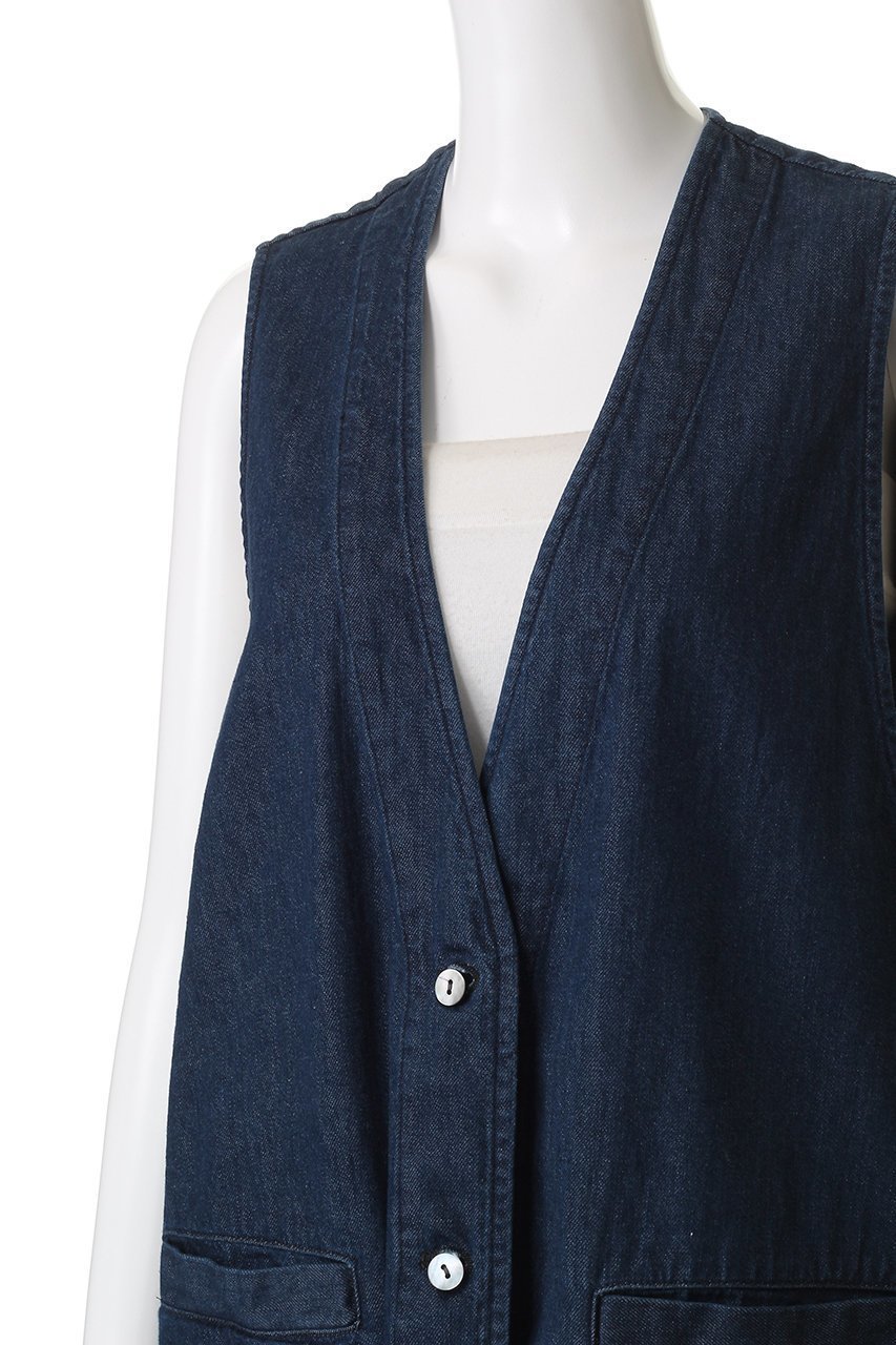 【ミズイロ インド/mizuiro ind】のデニムベスト 人気、トレンドファッション・服の通販 founy(ファニー) 　ファッション　Fashion　レディースファッション　Fashion for Women　アウター　Coat / Outerwear Collection　レディースジャケット・軽アウター　Jackets　カットソー　Cut and Sewn Top　ジャケット　Jacket, Outerwear　デニム　Denim, Jeans Material　フロント　Front, Front Design　ベスト　Vest, Waistcoat　ポケット　Pocket, Pocket Detail　other-5|ID: prp329100004653952 ipo3291000000036521366