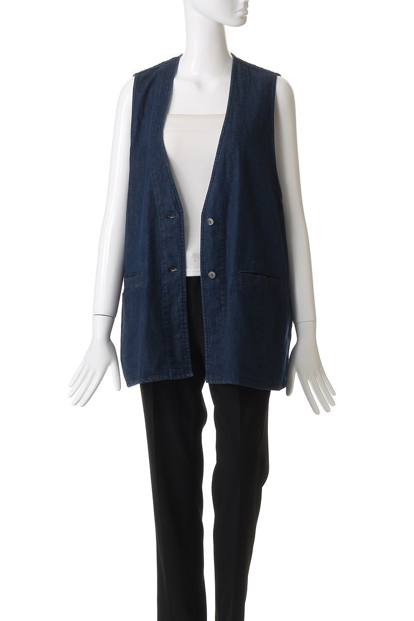 【ミズイロ インド/mizuiro ind】のデニムベスト 人気、トレンドファッション・服の通販 founy(ファニー) 　ファッション　Fashion　レディースファッション　Fashion for Women　アウター　Coat / Outerwear Collection　レディースジャケット・軽アウター　Jackets　カットソー　Cut and Sewn Top　ジャケット　Jacket, Outerwear　デニム　Denim, Jeans Material　フロント　Front, Front Design　ベスト　Vest, Waistcoat　ポケット　Pocket, Pocket Detail　other-7|ID: prp329100004653952 ipo3291000000036521368