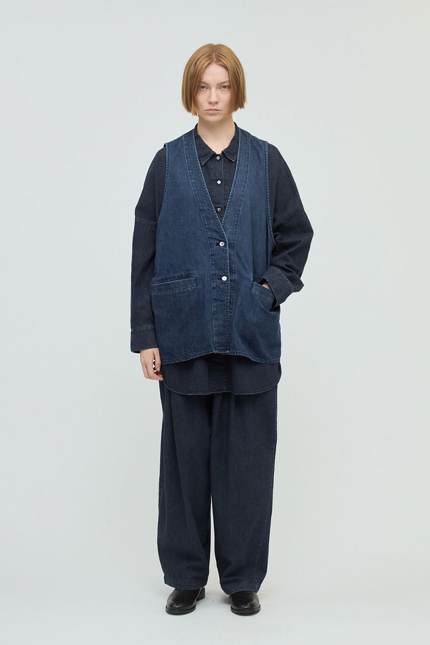 【ミズイロ インド/mizuiro ind】のデニムベスト 人気、トレンドファッション・服の通販 founy(ファニー) 　ファッション　Fashion　レディースファッション　Fashion for Women　アウター　Coat / Outerwear Collection　レディースジャケット・軽アウター　Jackets　カットソー　Cut and Sewn Top　ジャケット　Jacket, Outerwear　デニム　Denim, Jeans Material　フロント　Front, Front Design　ベスト　Vest, Waistcoat　ポケット　Pocket, Pocket Detail　other-8|ID: prp329100004653952 ipo3291000000036521369