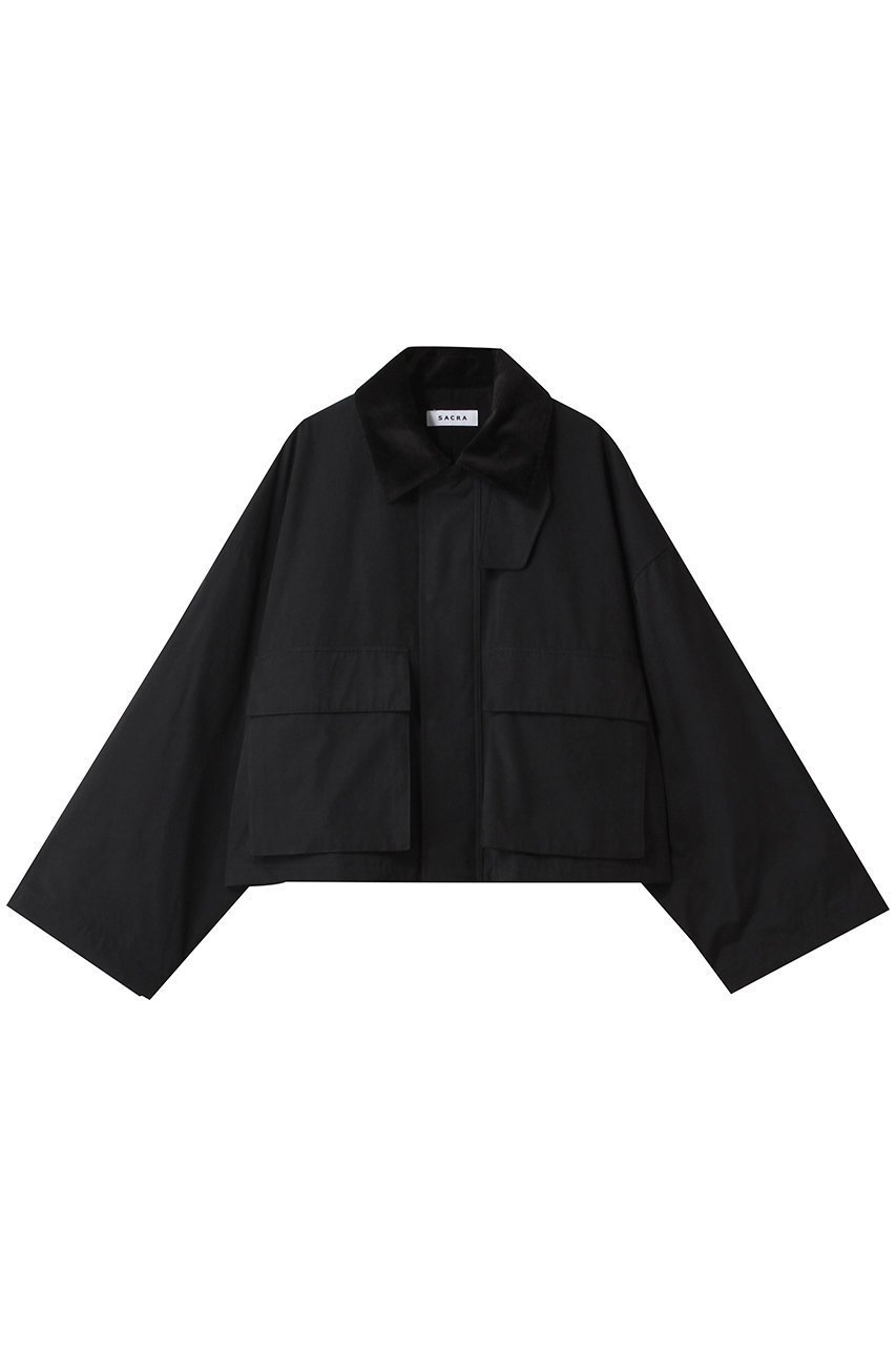 【サクラ/SACRA】のワックス加工ハイデンシティージャケット インテリア・キッズ・メンズ・レディースファッション・服の通販 founy(ファニー) 　ファッション　Fashion　レディースファッション　Fashion for Women　アウター　Coat / Outerwear Collection　レディースジャケット・軽アウター　Jackets　2025年　2025　2025-2026秋冬・A/W　Autumn/Winter 2025–26 AW25–26　なめらか　Smooth, Silky Texture　クロップド　Cropped, Short Length　ジャケット　Jacket, Outerwear　スリーブ　Sleeve, Long Sleeve / Short Sleeve　バランス　Balance, Style Balance　フロント　Front, Front Design　ワイド　Wide, Wide Fit　ヴィンテージ　Vintage Style　A/W・秋冬　Autumn/Winter　ブラック|ID: prp329100004653953 ipo3291000000033639642