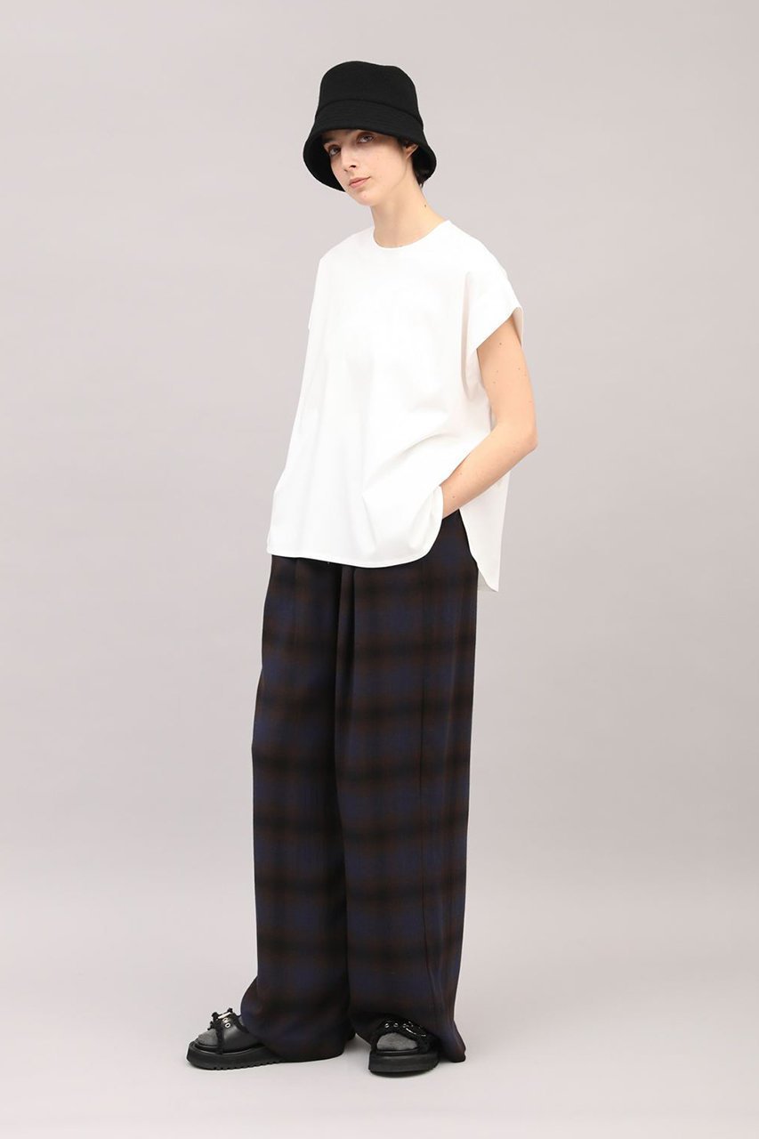 【サクラ/SACRA】のVI/WOオンブレチェックパンツ 人気、トレンドファッション・服の通販 founy(ファニー) 　ファッション　Fashion　レディースファッション　Fashion for Women　パンツ　Pants & Trousers　2025年　2025　2025-2026秋冬・A/W　Autumn/Winter 2025–26 AW25–26　イタリア　Italy　チェック　Check, Plaid, Tartan　ドレープ　Drape, Draping Fabric　別注　Limited Edition, Custom Order　A/W・秋冬　Autumn/Winter　other-8|ID: prp329100004653959 ipo3291000000033639703