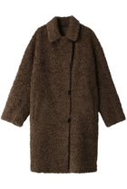 【リナージオ/LIGNAGGIO】のフェイクファー 巻毛タイプ1枚仕立てコート ダークブラウン|ID:prp329100004654985