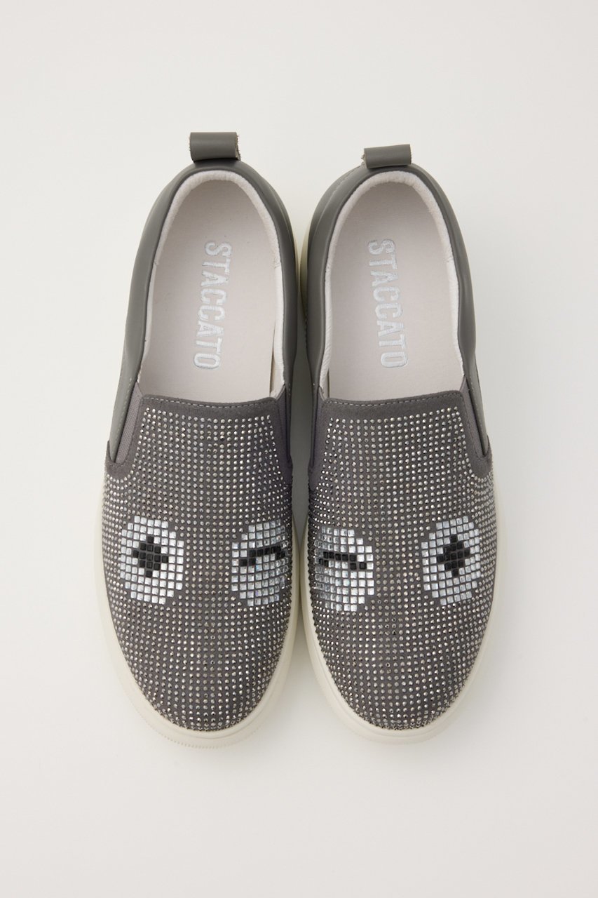 【スタッカート/STACCATO】のグーグリーアイズスリッポン インテリア・キッズ・メンズ・レディースファッション・服の通販 founy(ファニー) 　ファッション　Fashion　レディースファッション　Fashion for Women　シューズ　Shoes, Footwear　ストーン　Stone, Gem-Like　スリッポン　Slip-On, Loafer　フラット　Flat, Flat Shoes　定番　Standard, Basic Item　軽量　Lightweight, Ultra Light　ダークグレー|ID: prp329100004654987 ipo3291000000035939077