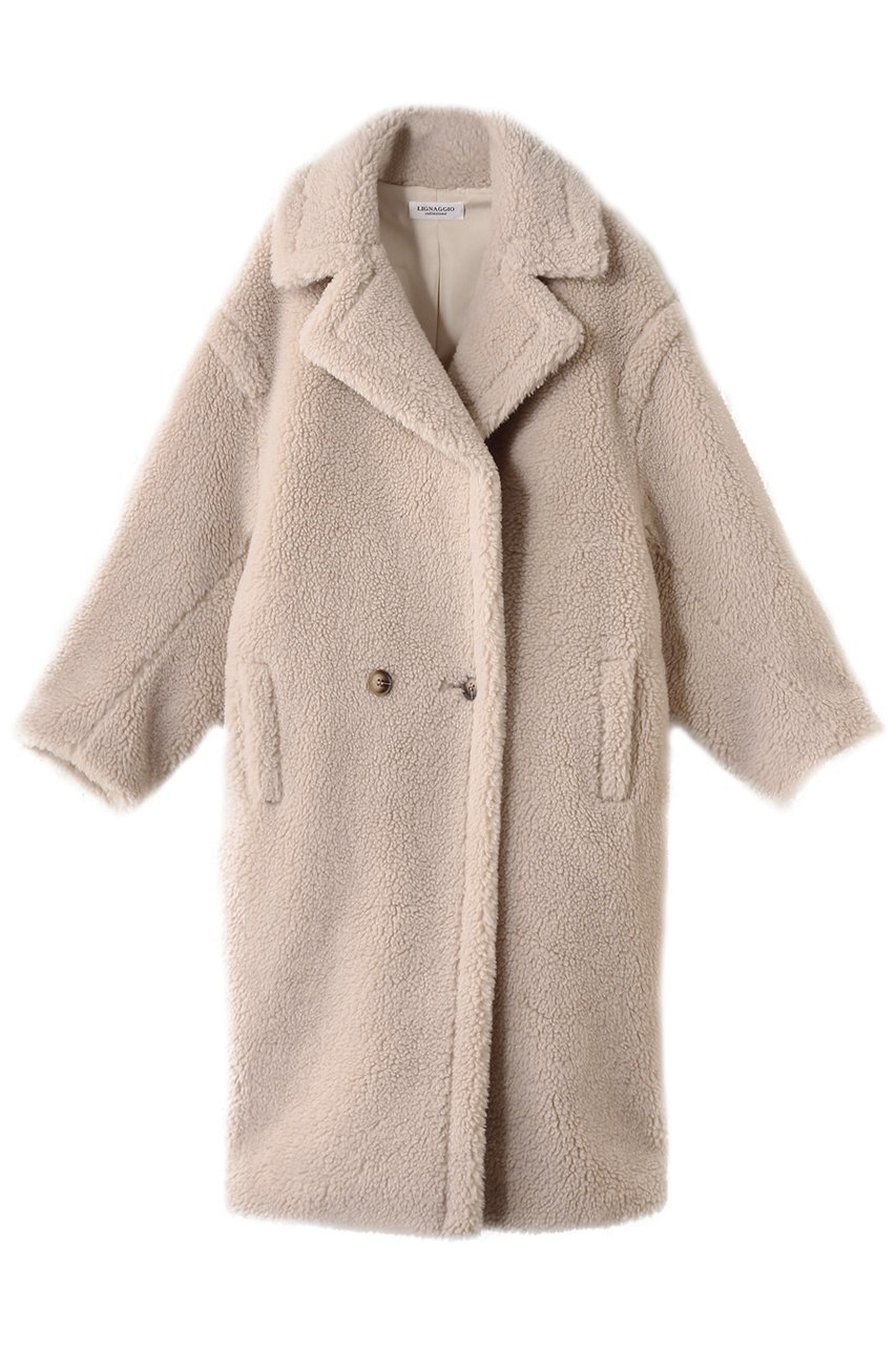【リナージオ/LIGNAGGIO】のボリュームボアコート インテリア・キッズ・メンズ・レディースファッション・服の通販 founy(ファニー) ファッション Fashion レディースファッション Fashion for Women アウター Coat / Outerwear Collection コート・ロングコート・ピーコート Long Coats, Peacoats & More カッティング Cutting Detail ショート Short, Short Length シンプル Simple, Minimal モコモコ Fuzzy, Fluffy エレガント 上品 Elegant ベージュ|ID: prp329100004655006 ipo3291000000034387325