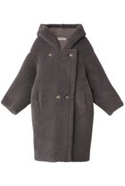 【リナージオ/LIGNAGGIO】のウール混ボア フードコート ダークグレー|ID:prp329100004655007