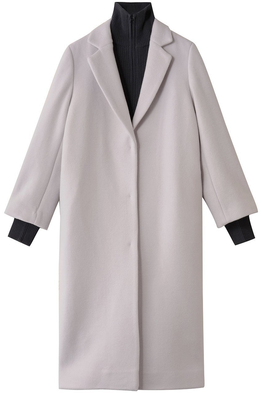 【リムアーク/RIM.ARK】のArrange knit set tailored CT/コート インテリア・キッズ・メンズ・レディースファッション・服の通販 founy(ファニー) ファッション Fashion レディースファッション Fashion for Women アウター Coat / Outerwear Collection コート・ロングコート・ピーコート Long Coats, Peacoats & More ショート Short, Short Length シンプル Simple, Minimal チェスターコート Chester Coat, Long Coat ベーシック Basic, Essential ロング Long, Long-Length ライトグレー|ID: prp329100004655009 ipo3291000000035136537