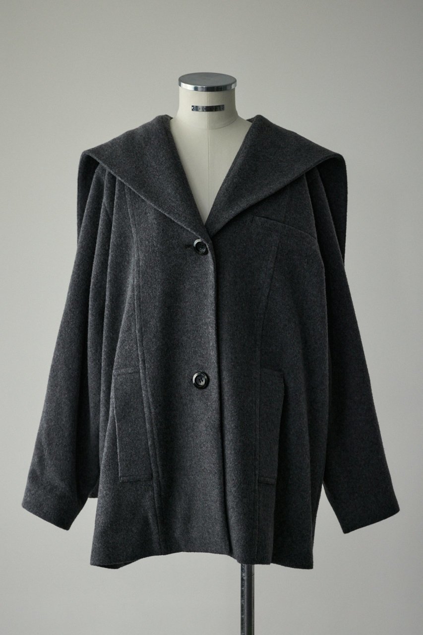 【リムアーク/RIM.ARK】のSailor collar design CT/コート インテリア・キッズ・メンズ・レディースファッション・服の通販 founy(ファニー) 　ファッション　Fashion　レディースファッション　Fashion for Women　アウター　Coat / Outerwear Collection　コート・ロングコート・ピーコート　Long Coats, Peacoats & More　ショート　Short, Short Length　冬　Winter / This Winter　グレー|ID: prp329100004655011 ipo3291000000033661921