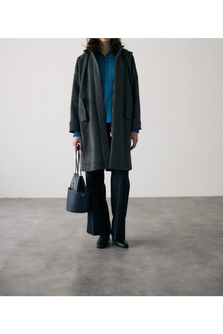 【リムアーク/RIM.ARK】のWool hoodie over CT/コート 人気、トレンドファッション・服の通販 founy(ファニー) 　ファッション　Fashion　レディースファッション　Fashion for Women　アウター　Coat / Outerwear Collection　コート・ロングコート・ピーコート　Long Coats, Peacoats & More　イタリア　Italy　ジップ　Zip, Zipper　バランス　Balance, Style Balance　メルトン　Melton, Heavy Wool　モダン　Modern, Contemporary　ラグジュアリー　Luxury, Elegant　ロング　Long, Long-Length　軽量　Lightweight, Ultra Light　other-6|ID: prp329100004655015 ipo3291000000033661959