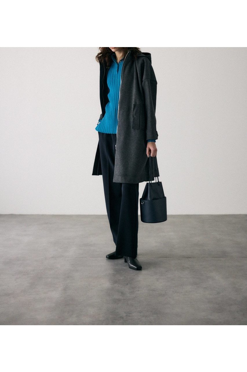 【リムアーク/RIM.ARK】のWool hoodie over CT/コート 人気、トレンドファッション・服の通販 founy(ファニー) 　ファッション　Fashion　レディースファッション　Fashion for Women　アウター　Coat / Outerwear Collection　コート・ロングコート・ピーコート　Long Coats, Peacoats & More　イタリア　Italy　ジップ　Zip, Zipper　バランス　Balance, Style Balance　メルトン　Melton, Heavy Wool　モダン　Modern, Contemporary　ラグジュアリー　Luxury, Elegant　ロング　Long, Long-Length　軽量　Lightweight, Ultra Light　other-8|ID: prp329100004655015 ipo3291000000033661962