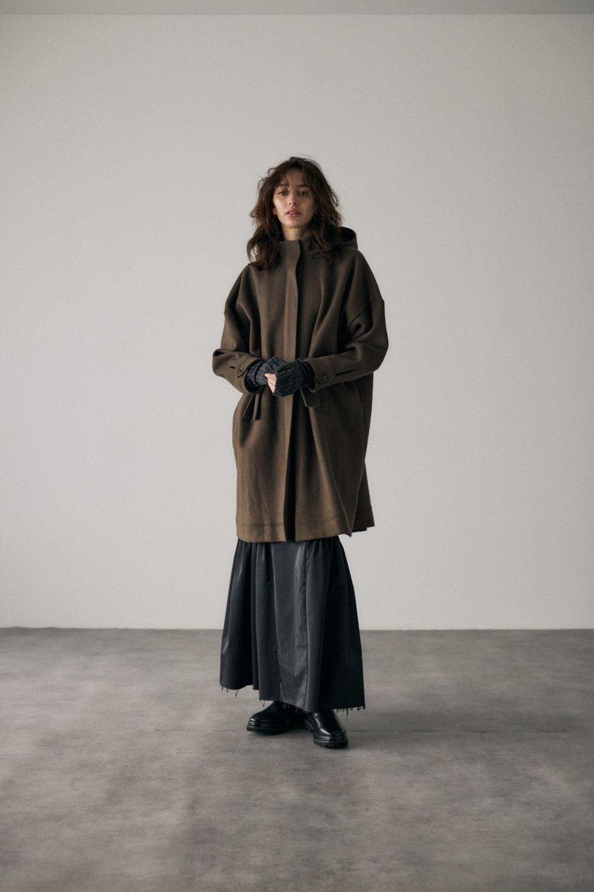 【リムアーク/RIM.ARK】のWool hoodie over CT/コート 人気、トレンドファッション・服の通販 founy(ファニー) 　ファッション　Fashion　レディースファッション　Fashion for Women　アウター　Coat / Outerwear Collection　コート・ロングコート・ピーコート　Long Coats, Peacoats & More　イタリア　Italy　ジップ　Zip, Zipper　バランス　Balance, Style Balance　メルトン　Melton, Heavy Wool　モダン　Modern, Contemporary　ラグジュアリー　Luxury, Elegant　ロング　Long, Long-Length　軽量　Lightweight, Ultra Light　other-8|ID: prp329100004655015 ipo3291000000035136567