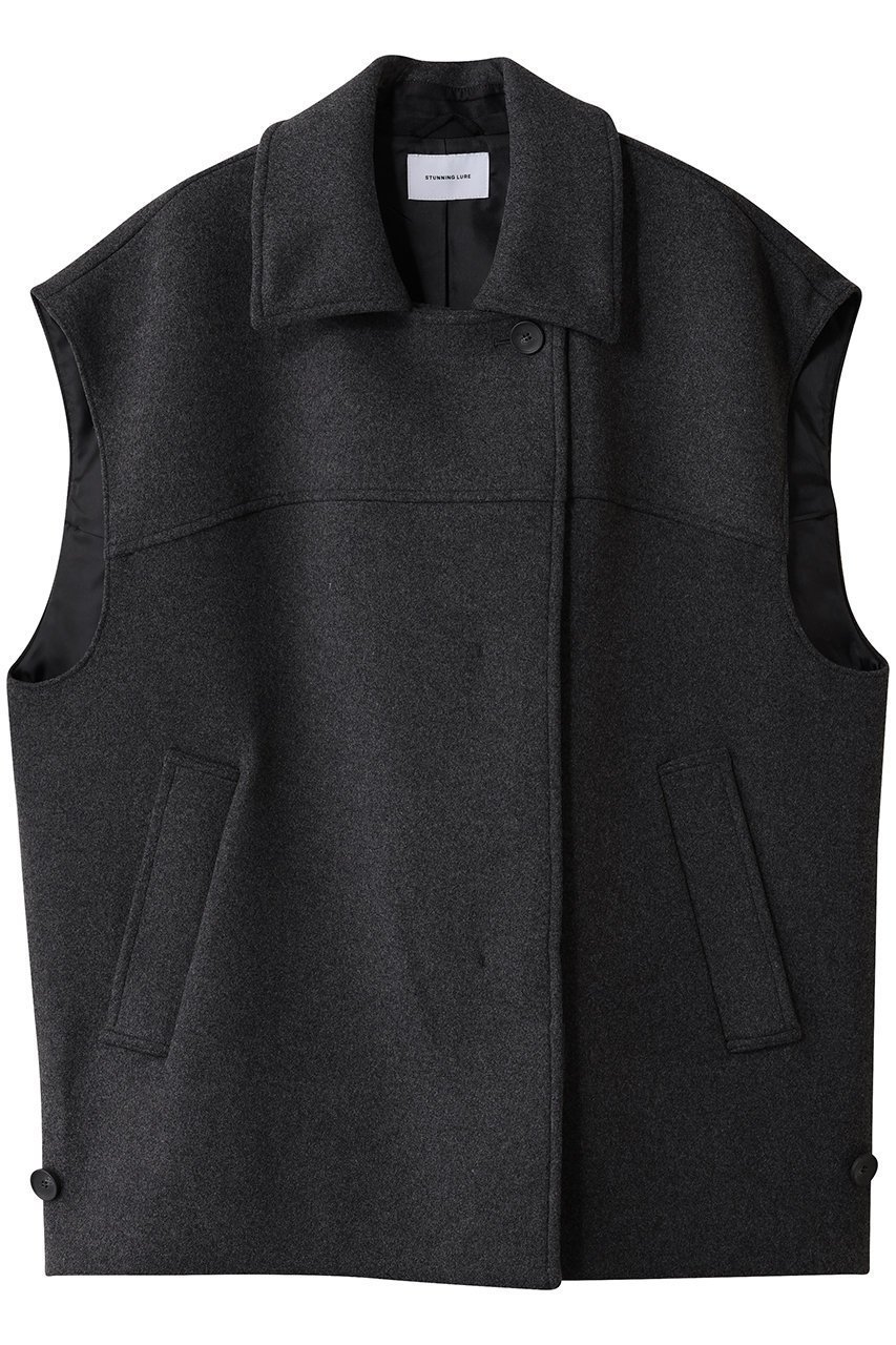 【スタニングルアー/STUNNING LURE】のrメルトンコクーンベスト 人気、トレンドファッション・服の通販 founy(ファニー) 　ファッション　Fashion　レディースファッション　Fashion for Women　アウター　Coat / Outerwear Collection　レディースジャケット・軽アウター　Jackets　ジャケット　Jacket, Outerwear　スウェット / スエット　Sweatshirt, Sweatwear　ベスト　Vest, Waistcoat　メルトン　Melton, Heavy Wool　A/W・秋冬　Autumn/Winter　 other-1|ID: prp329100004655019 ipo3291000000035694579