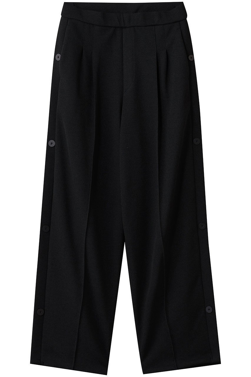 【スタニングルアー/STUNNING LURE】のWaltz ストレートジャージパンツ インテリア・キッズ・メンズ・レディースファッション・服の通販 founy(ファニー) 　ファッション　Fashion　レディースファッション　Fashion for Women　パンツ　Pants & Trousers　ストレート　Straight, Straight Cut　ロング　Long, Long-Length　ブラック|ID: prp329100004655031 ipo3291000000036126690