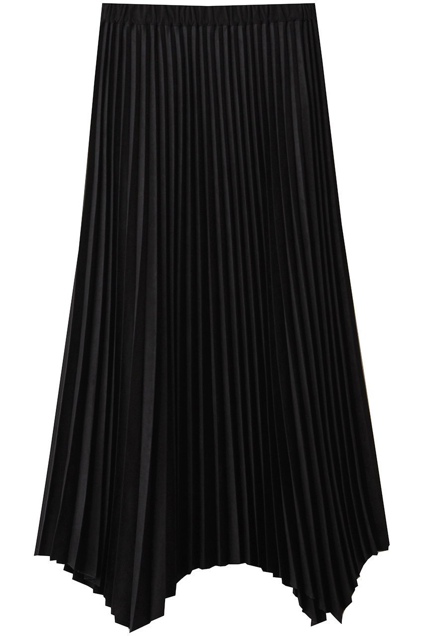 【サクラ/SACRA】のシンセティックスエードプリーツスカート インテリア・キッズ・メンズ・レディースファッション・服の通販 founy(ファニー) 　ファッション　Fashion　レディースファッション　Fashion for Women　スカート　Skirts　プリーツスカート / 上品フェミニンスタイル　Pleated Skirts　ロングスカート　Long Skirts / Maxi & Midi Skirts　なめらか　Smooth, Silky Texture　シューズ　Shoes, Footwear　プリーツ　Pleats, Pleated　ヘムライン　Hemline, Bottom Cut　ランダム　Random, Irregular　ロング　Long, Long-Length　新作・新入荷　New Arrivals / New In　ブラック|ID: prp329100004655034 ipo3291000000033662156