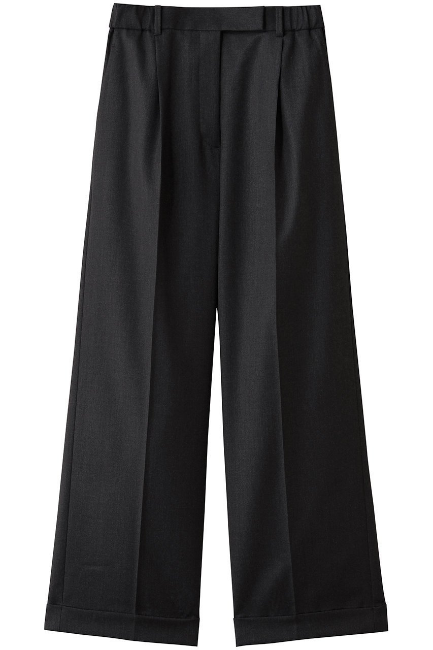 【エブール/ebure】のソフトギャバジン ワイドパンツ インテリア・キッズ・メンズ・レディースファッション・服の通販 founy(ファニー) 　ファッション　Fashion　レディースファッション　Fashion for Women　パンツ　Pants & Trousers　シンプル　Simple, Minimal　ダブル　Double, Double-Breasted　ワイド　Wide, Wide Fit　エレガント 上品　Elegant　チャコールグレー|ID: prp329100004655047 ipo3291000000035817653