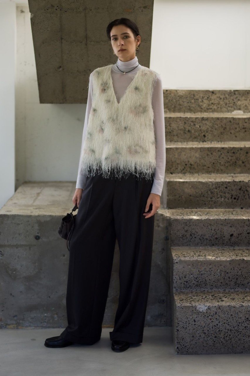 【エブール/ebure】のソフトギャバジン ワイドパンツ 人気、トレンドファッション・服の通販 founy(ファニー) 　ファッション　Fashion　レディースファッション　Fashion for Women　パンツ　Pants & Trousers　シンプル　Simple, Minimal　ダブル　Double, Double-Breasted　ワイド　Wide, Wide Fit　エレガント 上品　Elegant　other-7|ID: prp329100004655047 ipo3291000000035817666